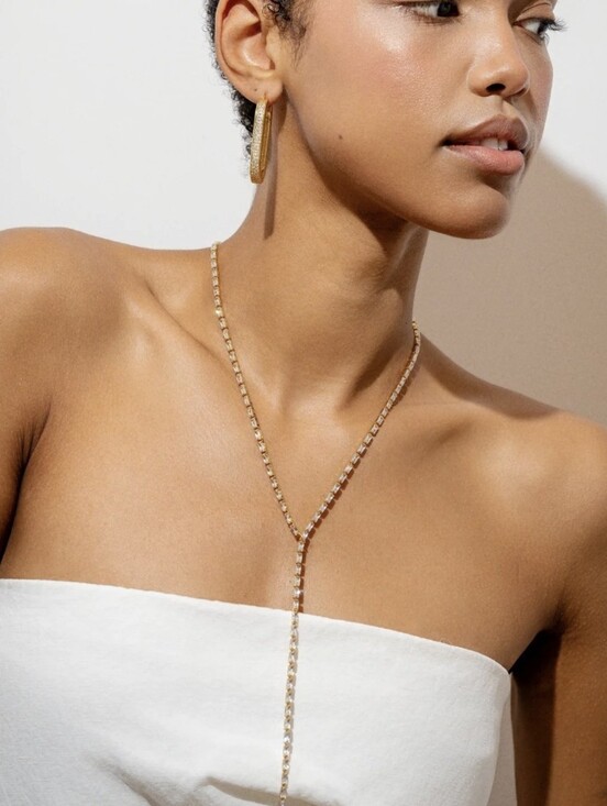 Ch Crystal Haze Jewelry - Crystal Haze MSRP $288 Mini Baguette Lariat Clear